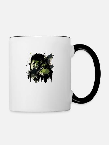 Menschenfresser - Tasse zweifarbig - Weiß/Schwarz