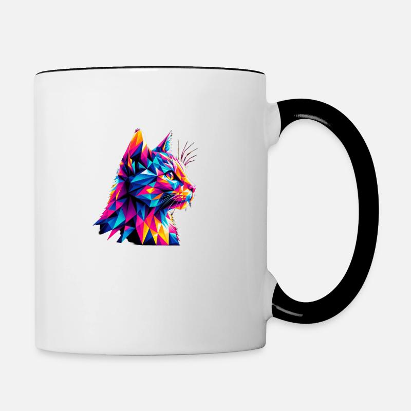 Cat - Contrasting Mug - white/black