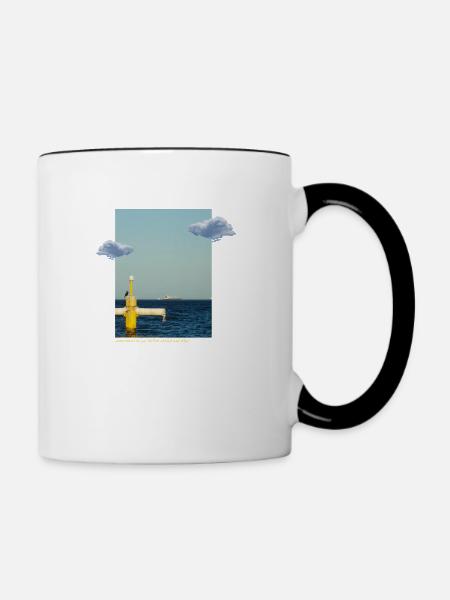 Entspannung am Meer - Tasse zweifarbig - Weiß/Schwarz