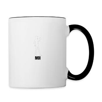 Passer à côté de moi - Mug contrasté - blanc/noir - Droite