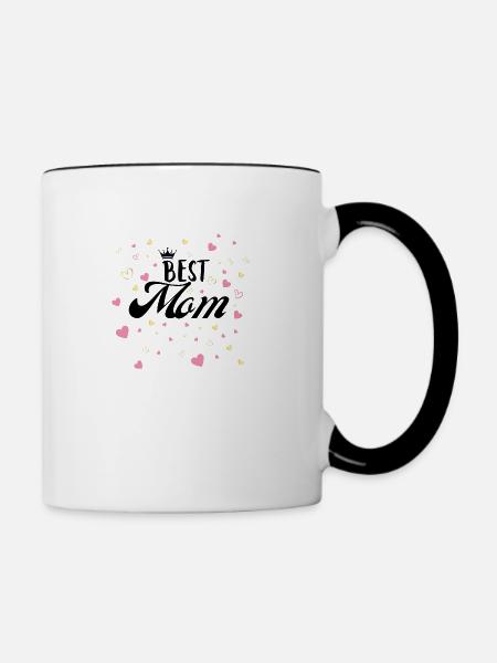 Beste Mama - Tasse zweifarbig - Weiß/Schwarz