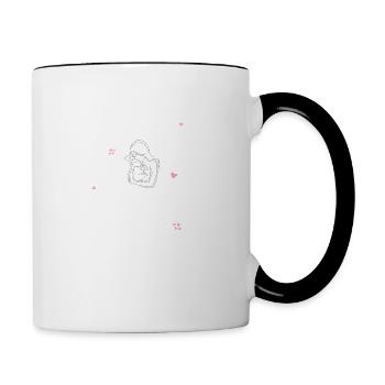 Merci d’être une maman comme ça -cadeau maman - Mug contrasté - blanc/noir - Droite