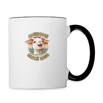 awesome Since 1950's Humor Birthday Gift 1950's - Contrasting Mug - white/black - Right