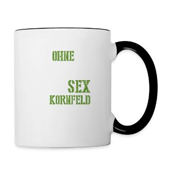 Ohne Bauern kein Sex im Kornfeld Bauernproteste - Tasse zweifarbig - Weiß/Schwarz - Rechts