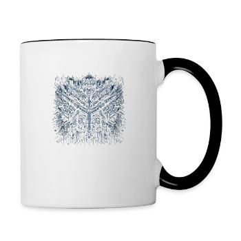 Digitale Festung - Tasse zweifarbig - Weiß/Schwarz - Rechts