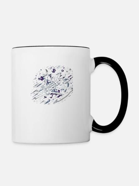Herausragendes Kampfschiff - Tasse zweifarbig - Weiß/Schwarz