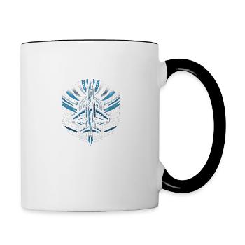 Supersonic Flight Emblem - Contrasting Mug - white/black - Right