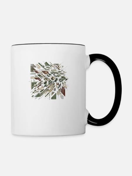 Taktischer Schlag - Tasse zweifarbig - Weiß/Schwarz