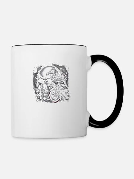 Schleier der Nacht - Tasse zweifarbig - Weiß/Schwarz