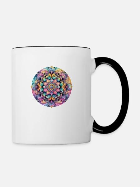 Eleganz der Farbblüte - Tasse zweifarbig - Weiß/Schwarz
