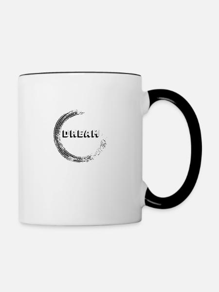 Dream - Tasse zweifarbig - Weiß/Schwarz