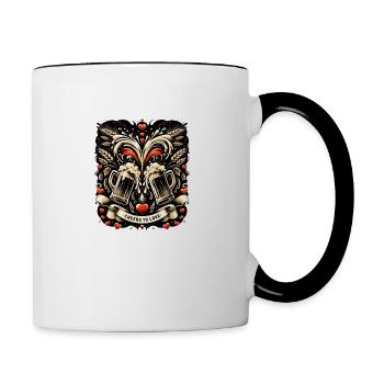 Heart & Hops: Cheers to Love - Contrasting Mug - white/black - Right