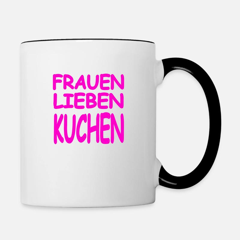 Kuchen - Tasse zweifarbig - Weiß/Schwarz