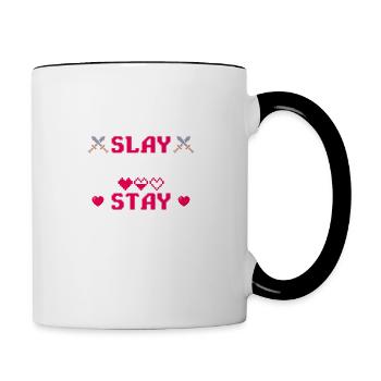 Ceux qui tuent ensemble restent ensemble - Mug contrasté - blanc/noir - Droite