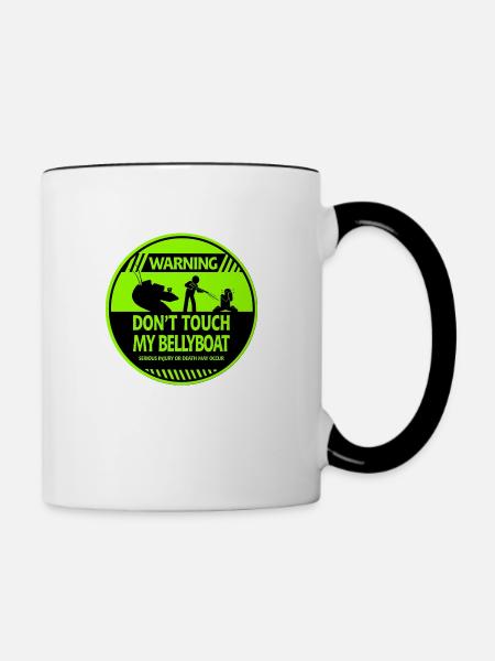 Bellyboat-Warnung - Tasse zweifarbig - Weiß/Schwarz