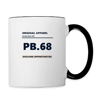 Originall Paintball Bekleidung, Kaliber .68, evolve - Tasse zweifarbig - Weiß/Schwarz - Rechts