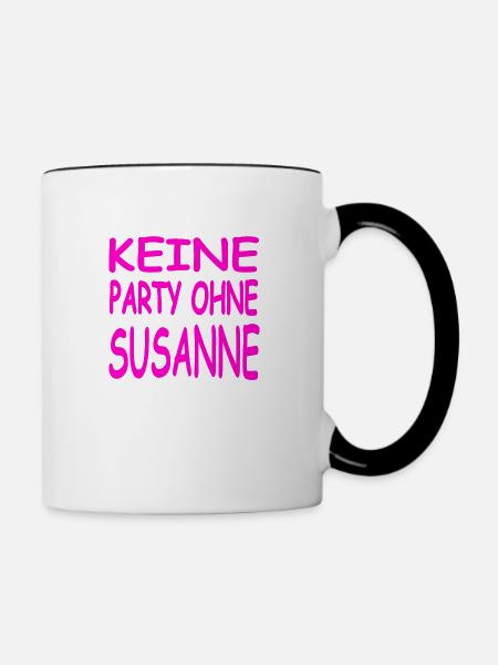 Party - Tasse zweifarbig - Weiß/Schwarz