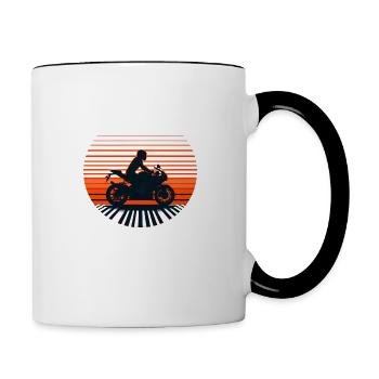 Sunset Ride - Contrasting Mug - white/black - Right