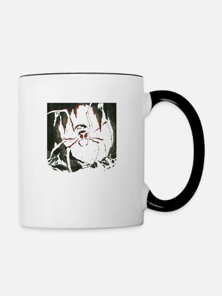 Königin der Spinnen - Tasse zweifarbig - Weiß/Schwarz