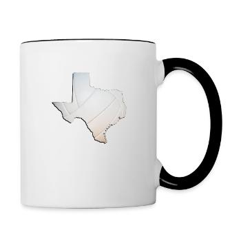 Le vrai volleyball sur la carte de l’État du Texas - Mug contrasté - blanc/noir - Droite