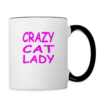 Chat - Mug contrasté - blanc/noir - Droite