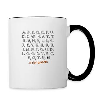 Mein Badass Abc - Tasse zweifarbig - Weiß/Schwarz - Rechts