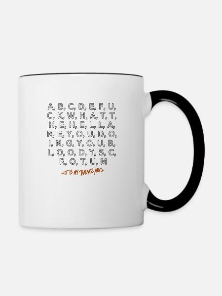 Mein Badass Abc - Tasse zweifarbig - Weiß/Schwarz