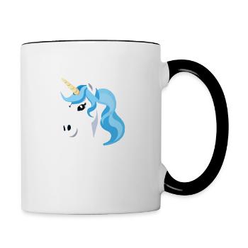 Licorne arc-en-ciel Licorne Cheval arc-en-ciel LGBTQ 1 - Mug contrasté - blanc/noir - Droite