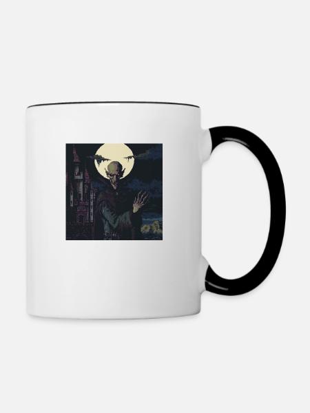Nosferatu 16 Bit - Tasse zweifarbig - Weiß/Schwarz