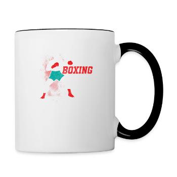La boxe est l’entraînement de boxeur Life - Mug contrasté - blanc/noir - Droite