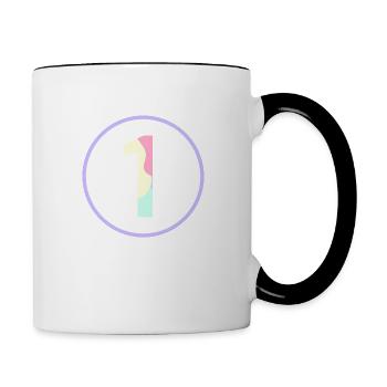 Pastel "One" 1- ApriNoeScor - Contrasting Mug - white/black - Right
