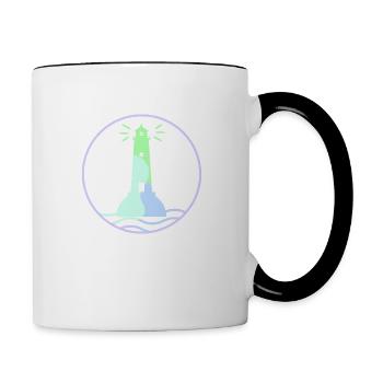 Phare Pastel - ApriNoeScor - Mug contrasté - blanc/noir - Droite