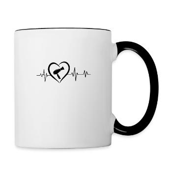 Heartbeat Haartrockner - Tasse zweifarbig - Weiß/Schwarz - Rechts