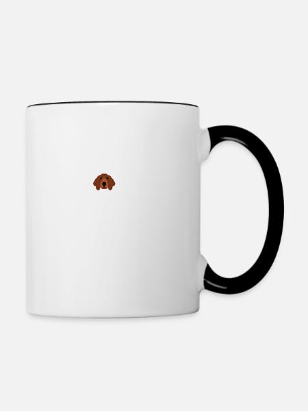 Irischer Herzschlag-Setter - Tasse zweifarbig - Weiß/Schwarz