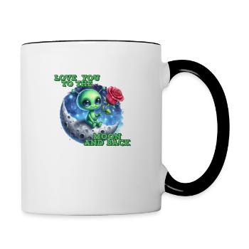 LOVE YOU TO THE MOON AND BACK. - Contrasting Mug - white/black - Right