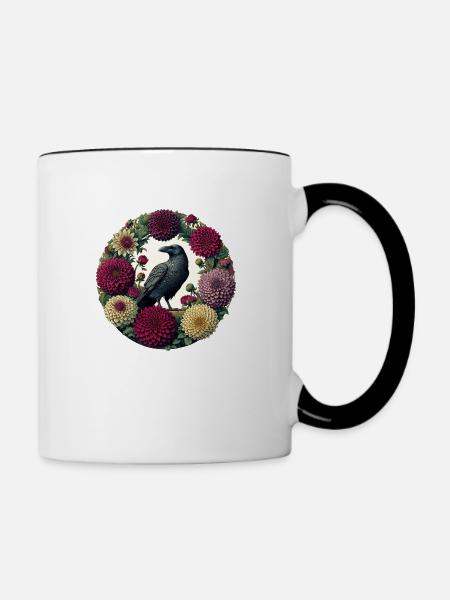Rabe - Tasse zweifarbig - Weiß/Schwarz