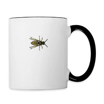 je peux pas je dois chasser les frelons frelon - Mug contrasté - blanc/noir - Droite