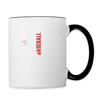 Baseball Le sport pour les gens intelligents Sport Fa - Mug contrasté - blanc/noir - Droite
