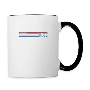 rétro 1961 limited edition - Mug contrasté - blanc/noir - Droite