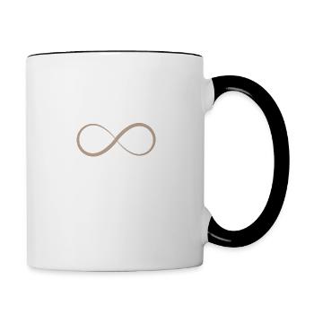 Unendlicher Buchstabe - Tasse zweifarbig - Weiß/Schwarz - Rechts
