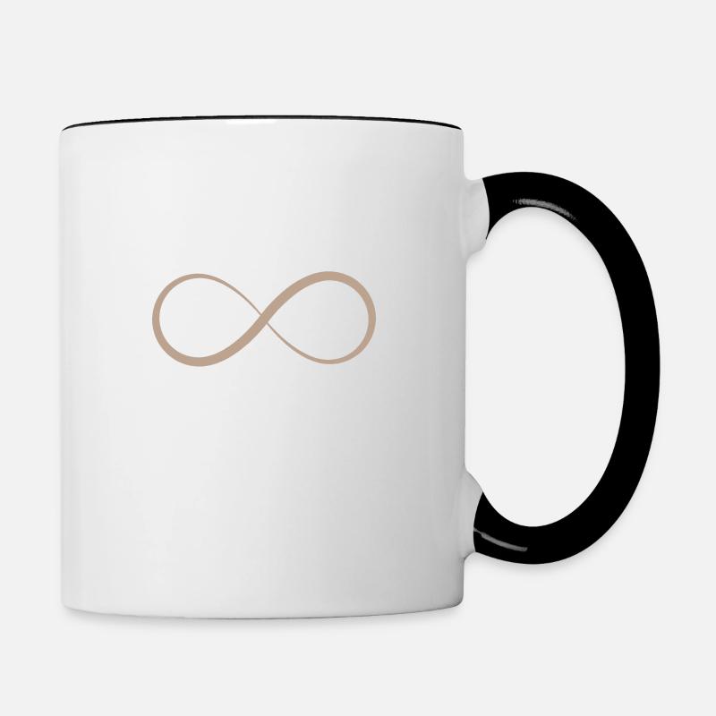 Unendlicher Buchstabe b - Tasse zweifarbig - Weiß/Schwarz