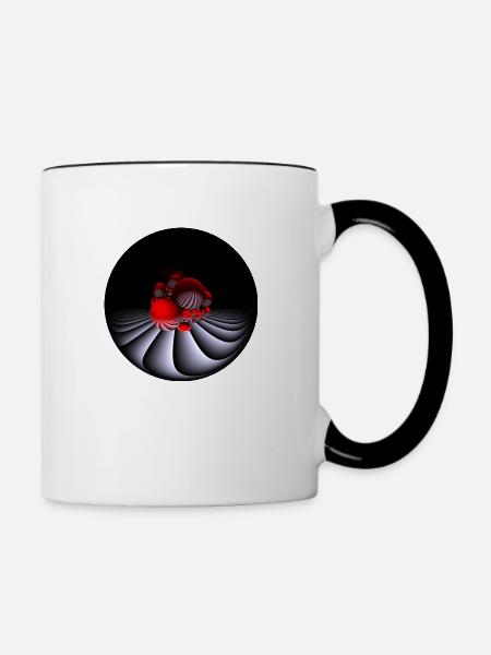 Design mit Fisheye-Kamera - Tasse zweifarbig - Weiß/Schwarz