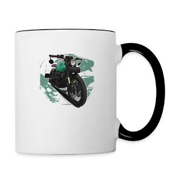 Bobber // Custom // Motorcycle - Contrasting Mug - white/black - Right