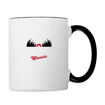 Limitierte Auflage 1979 Klassisches Vinyl - Tasse zweifarbig - Weiß/Schwarz - Rechts