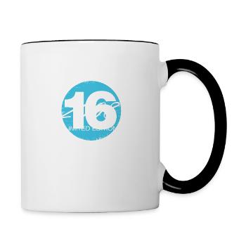 16 years old limited edition - Contrasting Mug - white/black - Right