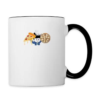 Team Pizza or Team Chèvre-Miel? - Contrasting Mug - white/black - Right