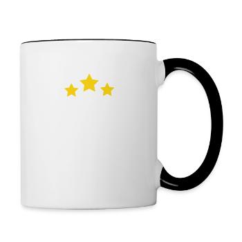 43 Jahre Stern - Geschenk zum 43. Jubiläum - Tasse zweifarbig - Weiß/Schwarz - Rechts