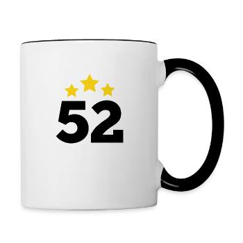 52 Years Star - 52nd Anniversary Gift - Contrasting Mug - white/black - Right