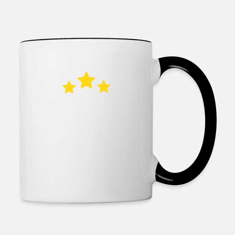 61 Year Old Star - 61st Anniversary Gift - Contrasting Mug - white/black