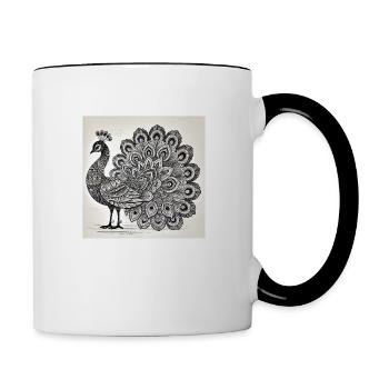 Freistil I - Tasse zweifarbig - Weiß/Schwarz - Rechts